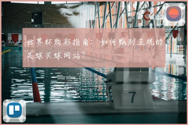 世界杯购彩指南：如何甄别正规的足球买球网站？